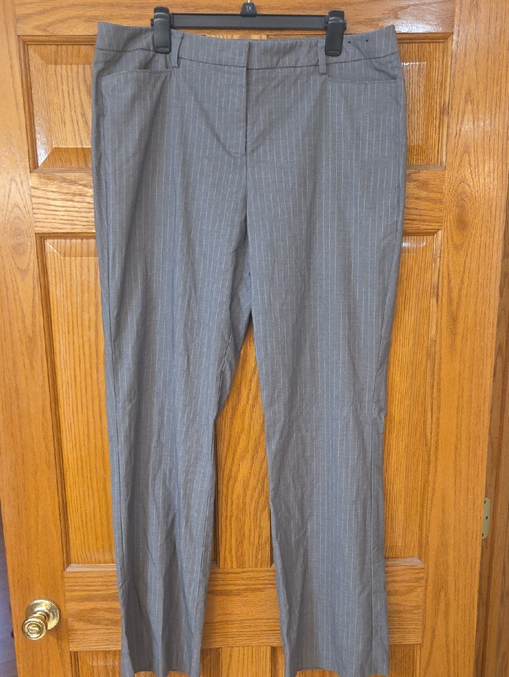 New York & Company Gray Pinstripe Dress Pants